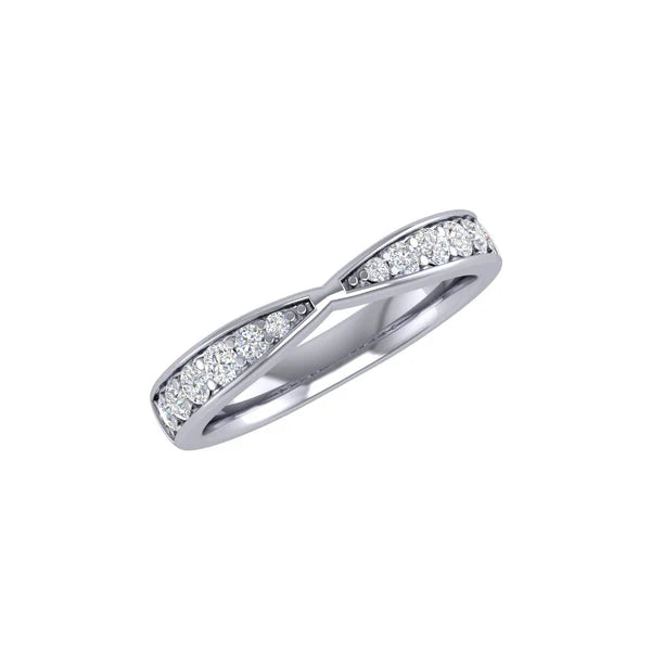 18kt White Gold Wedding Band