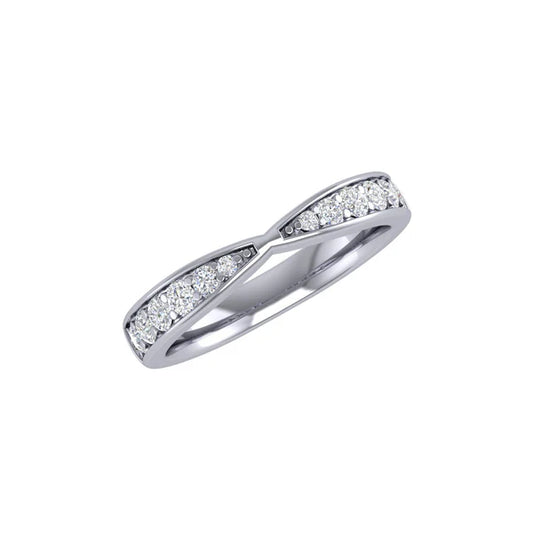 18kt White Gold Wedding Band