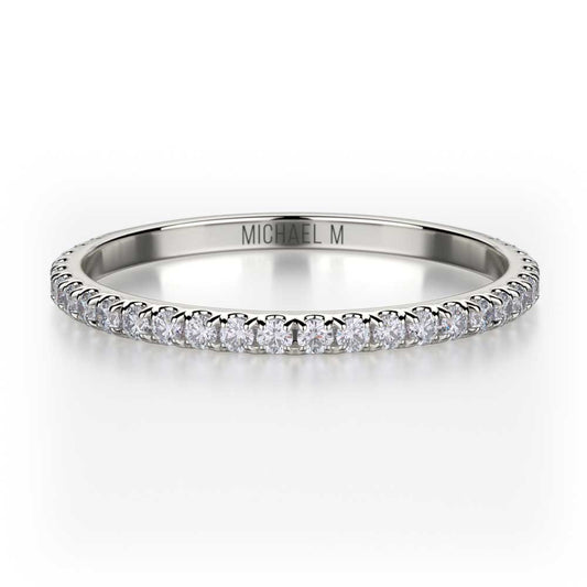 18k White Gold Diamond Wedding Band