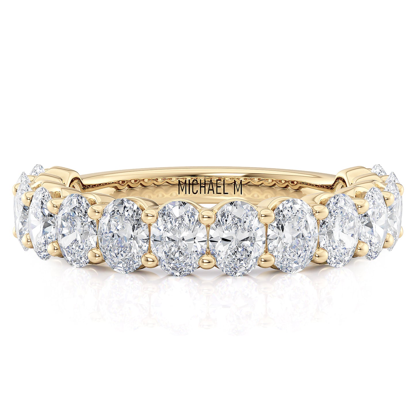 18k Yellow Gold Oval Wedding Band