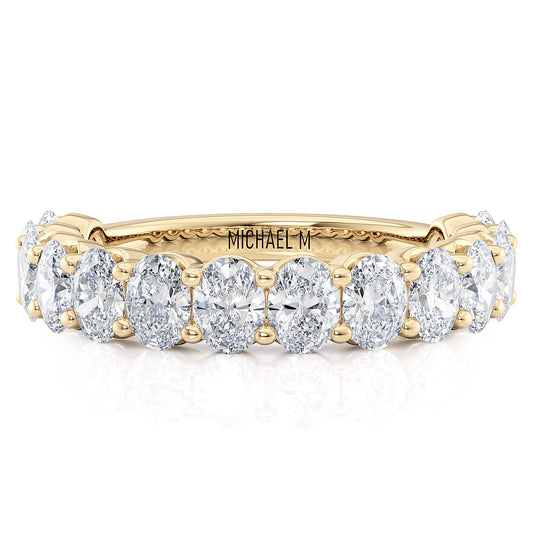 18k Yellow Gold Oval Wedding Band