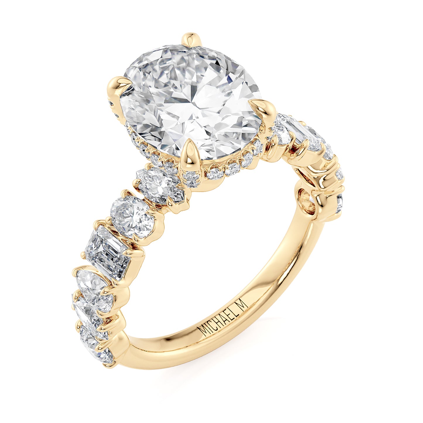 18k Yellow Gold Multi Shaped Engagement Ring