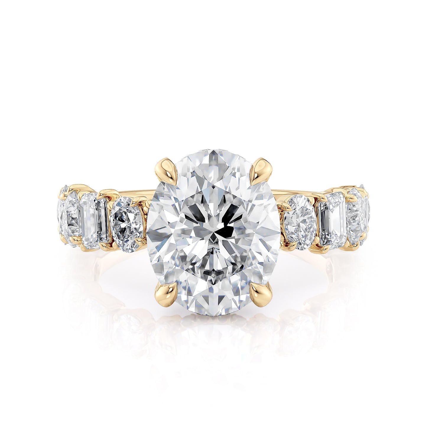 18k Yellow Gold Multi Shaped Engagement Ring