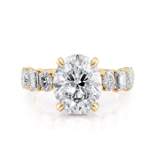 18k Yellow Gold Multi Shaped Engagement Ring