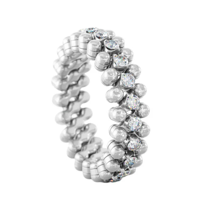 18k White Gold Brevetto Ring