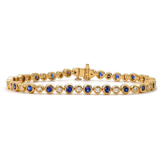Diamond and Sapphire Tennis Bracelet