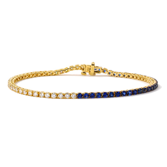 Diamond and Sapphire Tennis Bracelet