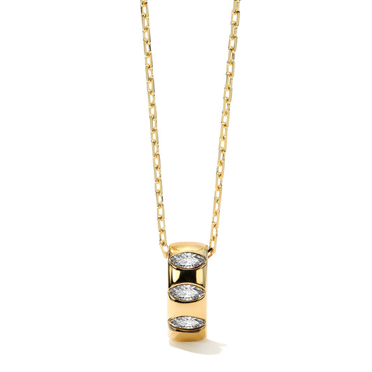 Diamond Barrel Necklace