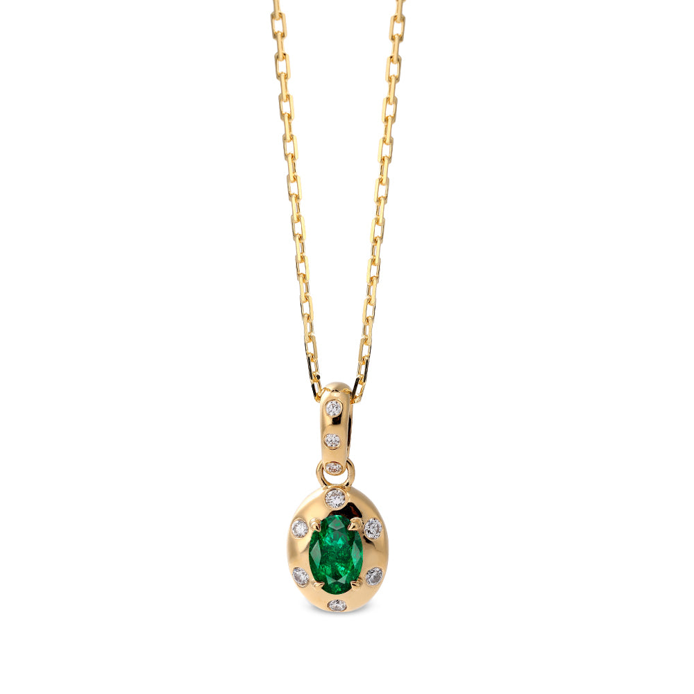 Diamond and Emerald Necklace