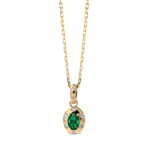 Diamond and Emerald Necklace