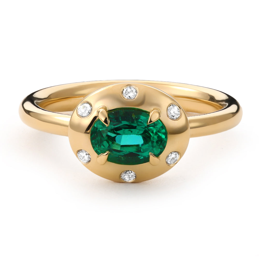 Diamond and Emerald Ring