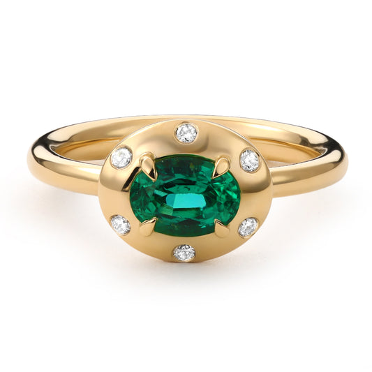 Diamond and Emerald Ring