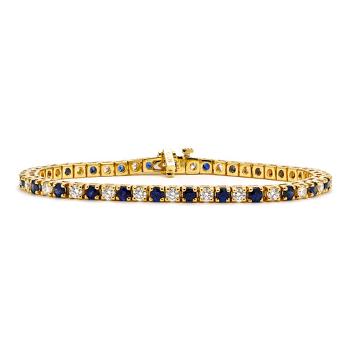 Diamond and Sapphire Tennis Bracelet