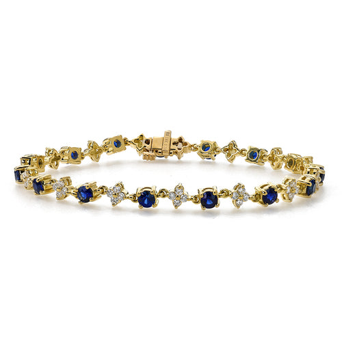 Diamond and Sapphire Bracelet