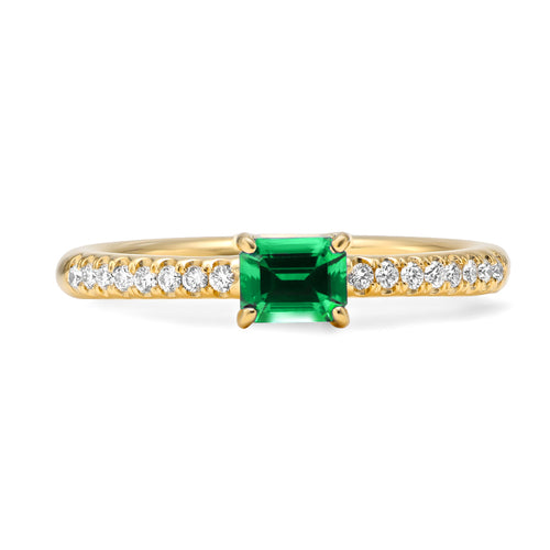 Diamond and Emerald Ring