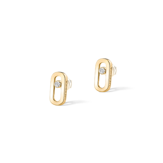Gold Move Uno Stud Earrings