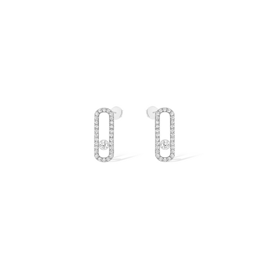 Move Uno Pavé-Set Diamond Earrings