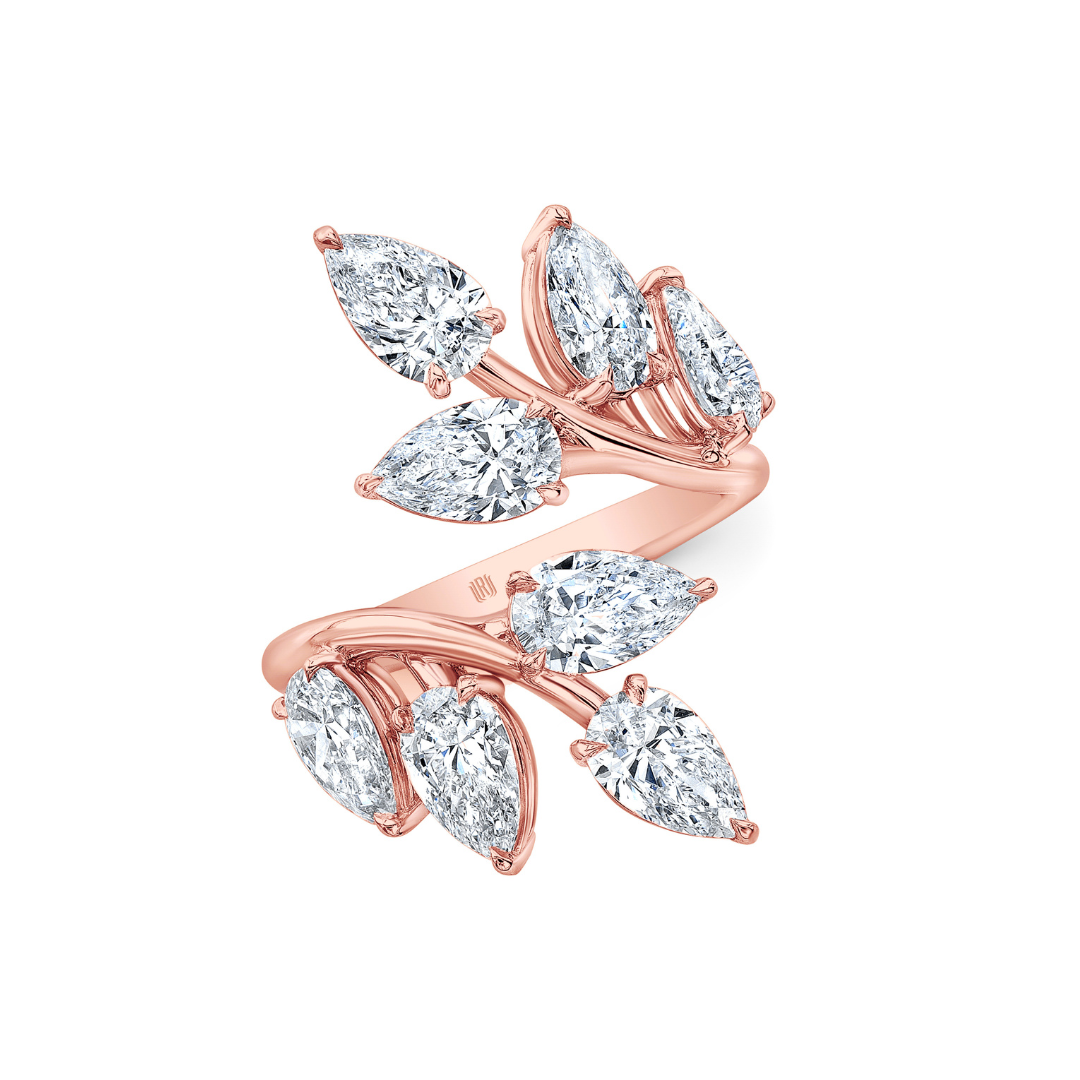 18k Rose Gold Leaf Ring