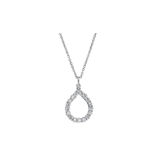 18kt White Gold Round Necklace