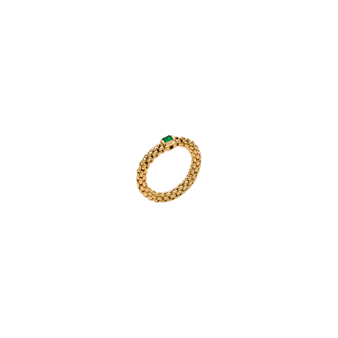 18k Yellow Gold Emerald Ring