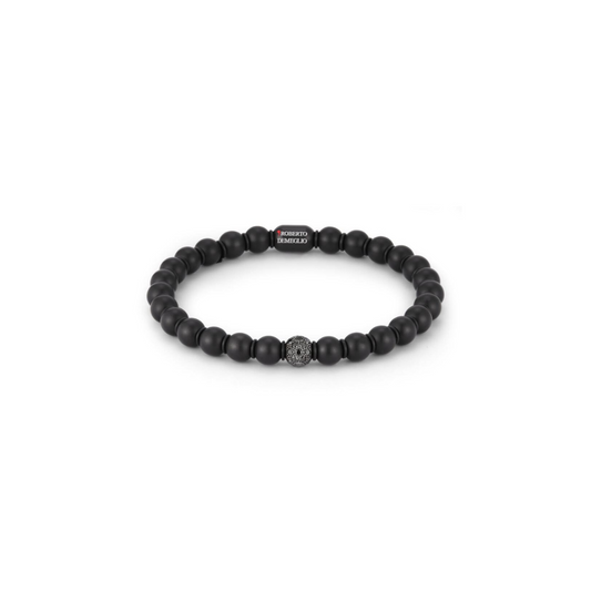 18k White Gold and Matte Black Ceramic Bracelet