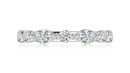 Ladies White Gold Wedding Band