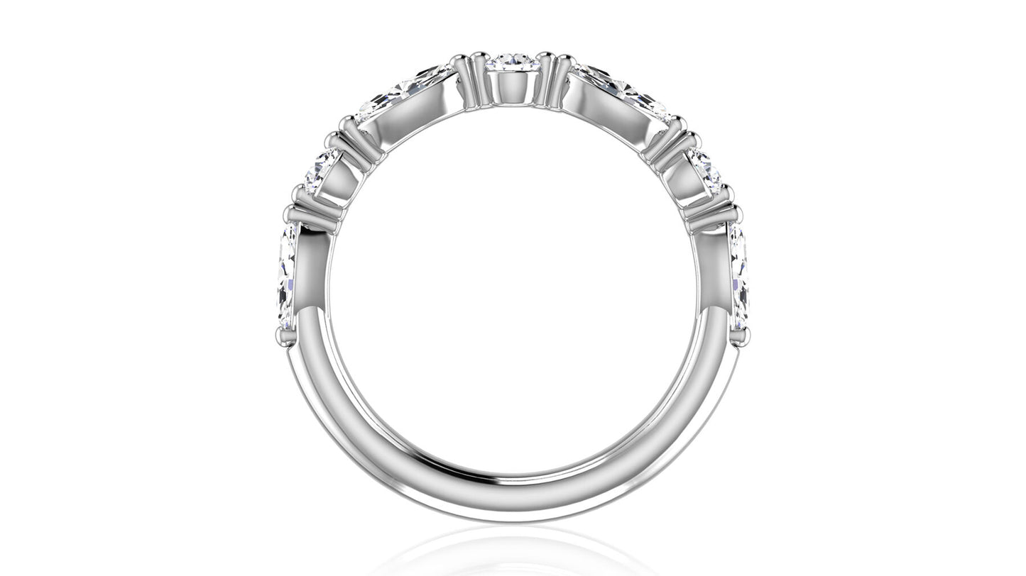 Ladies White Gold Wedding Band