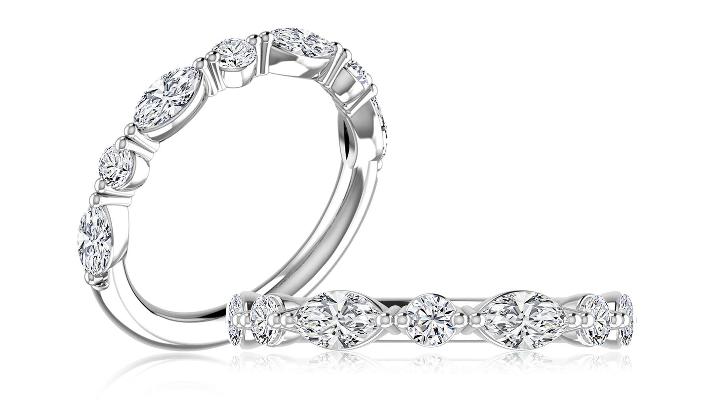 Ladies White Gold Wedding Band