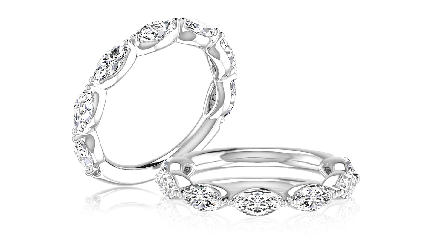 Marquise Shaped Diamond Band