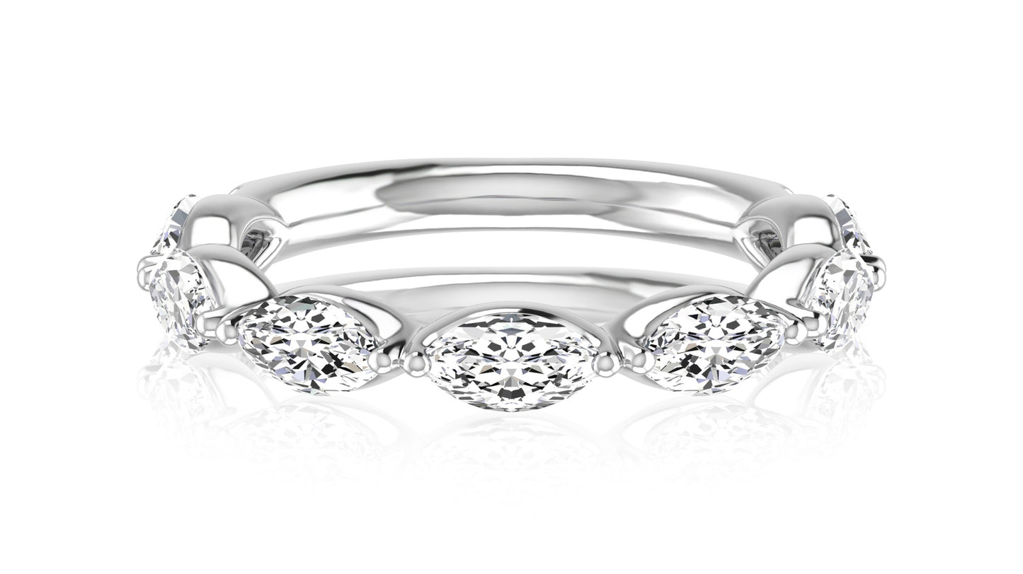 Marquise Shaped Diamond Band