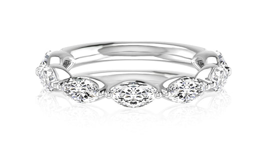 Marquise Shaped Diamond Band