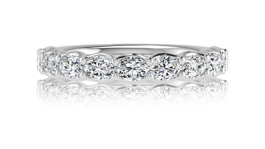 East to West Oval Diamond Band