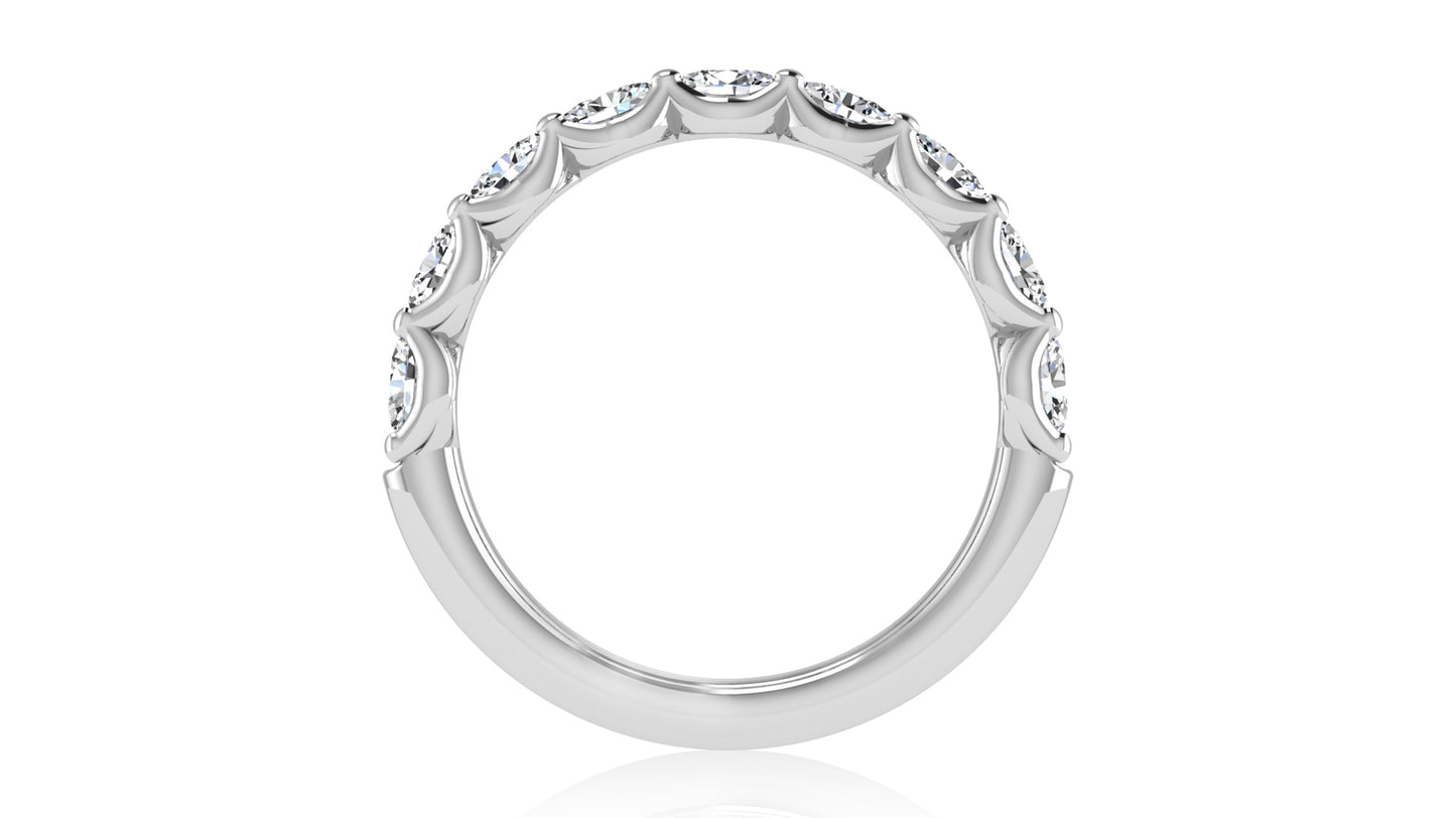 East to West Oval Diamond Band