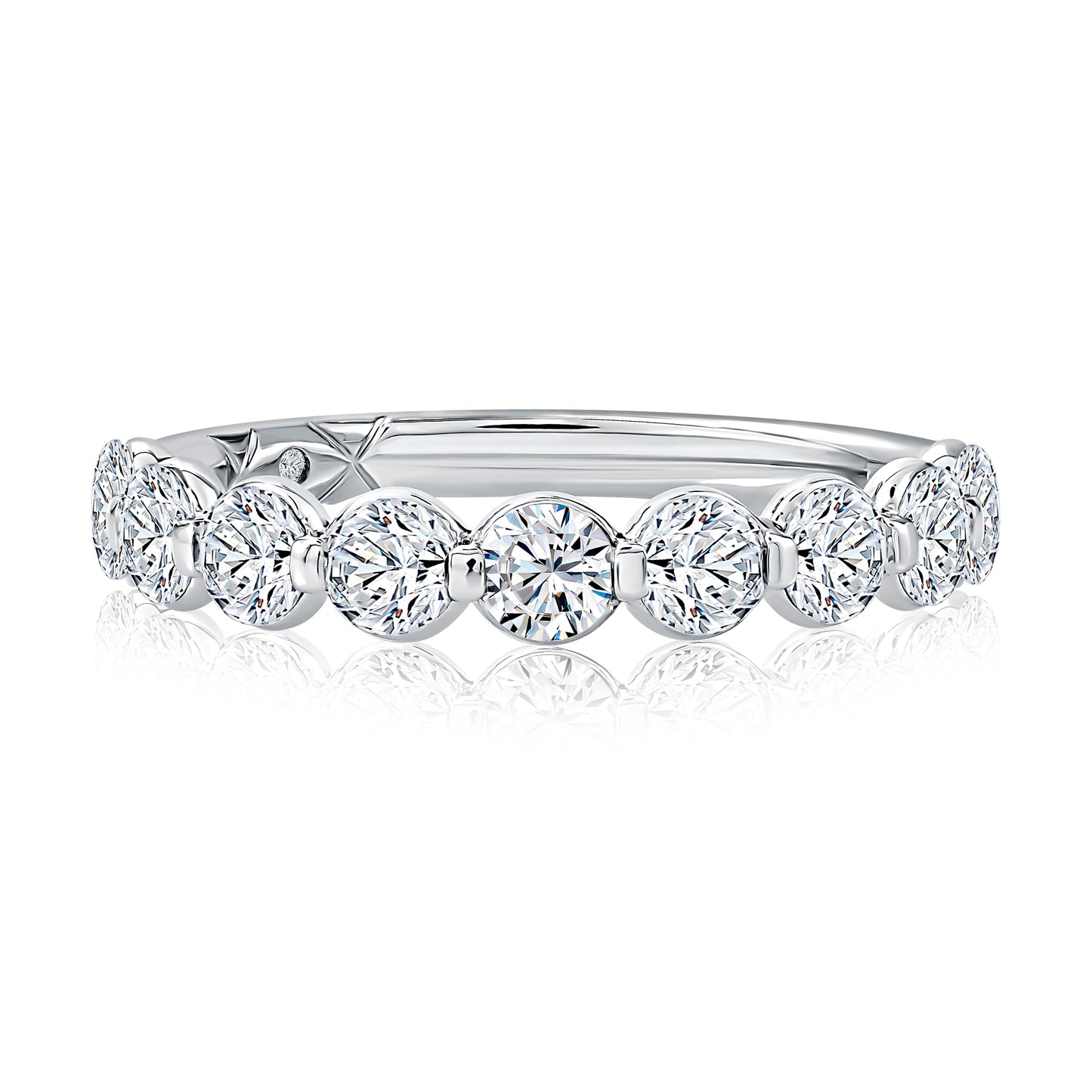 Ladies White Gold Wedding Band