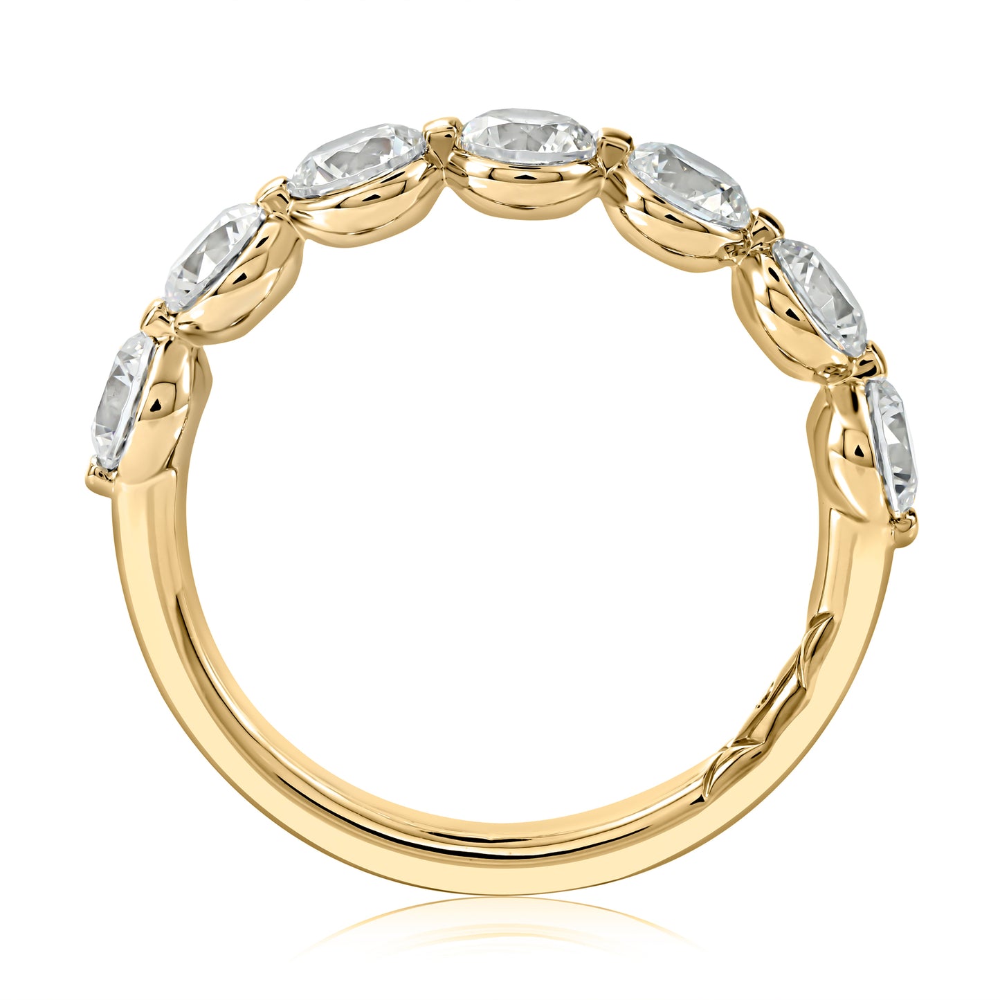 Ladies Yellow Gold Diamond Wedding Band