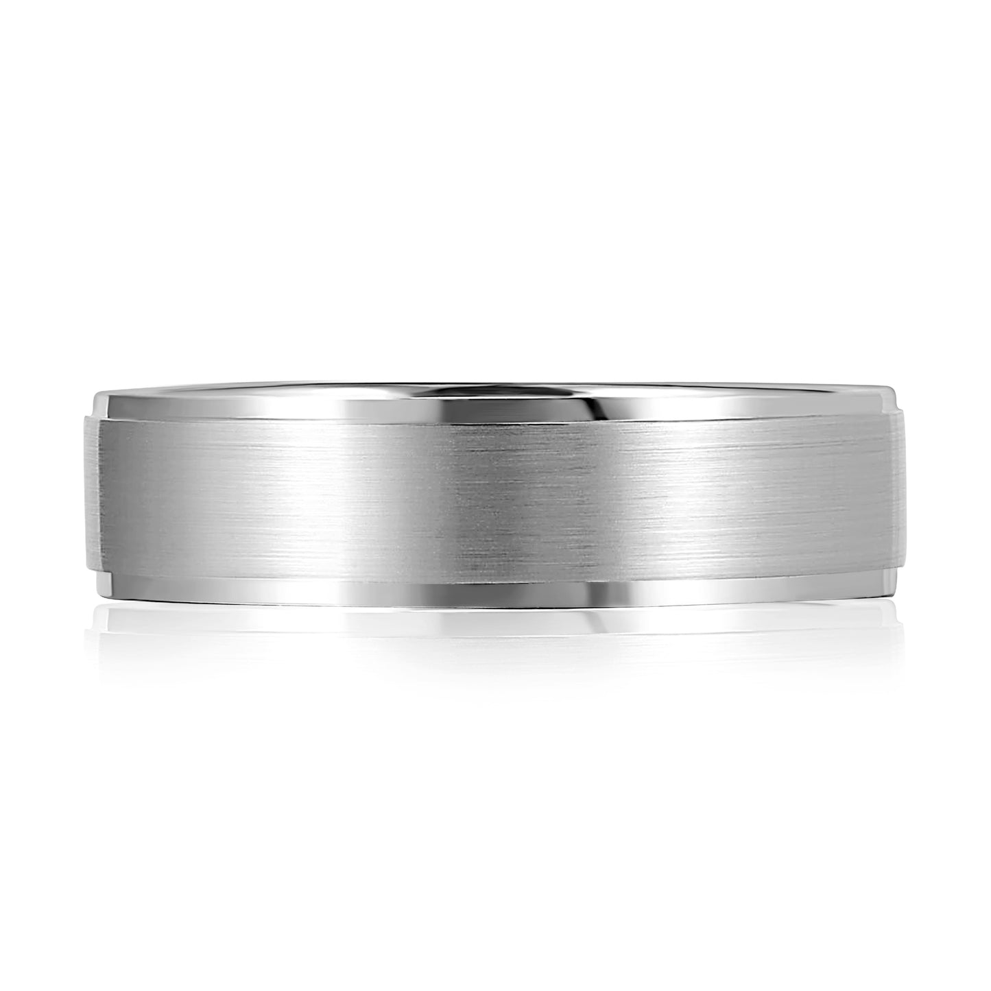 Gent's White Gold 6mm Wedding Band