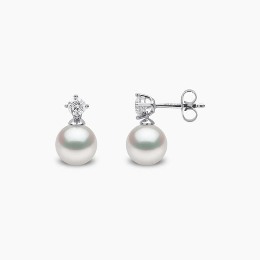 18k White Gold Pearl Earrings
