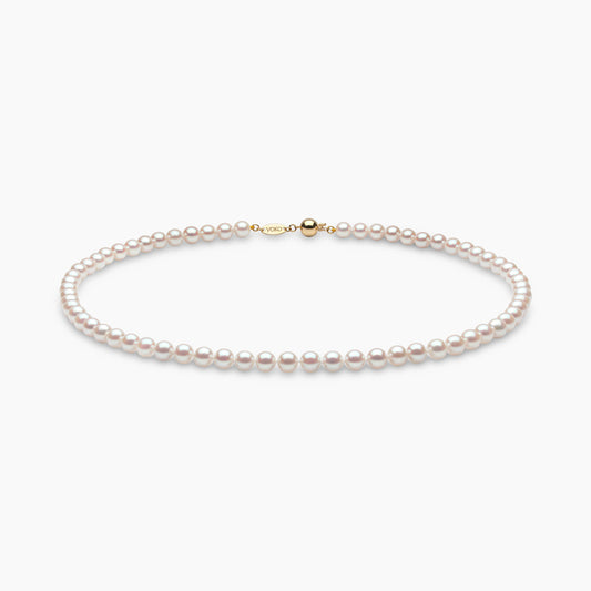 18k Yellow Gold 6-6.5mm Akoya Pearl Necklace