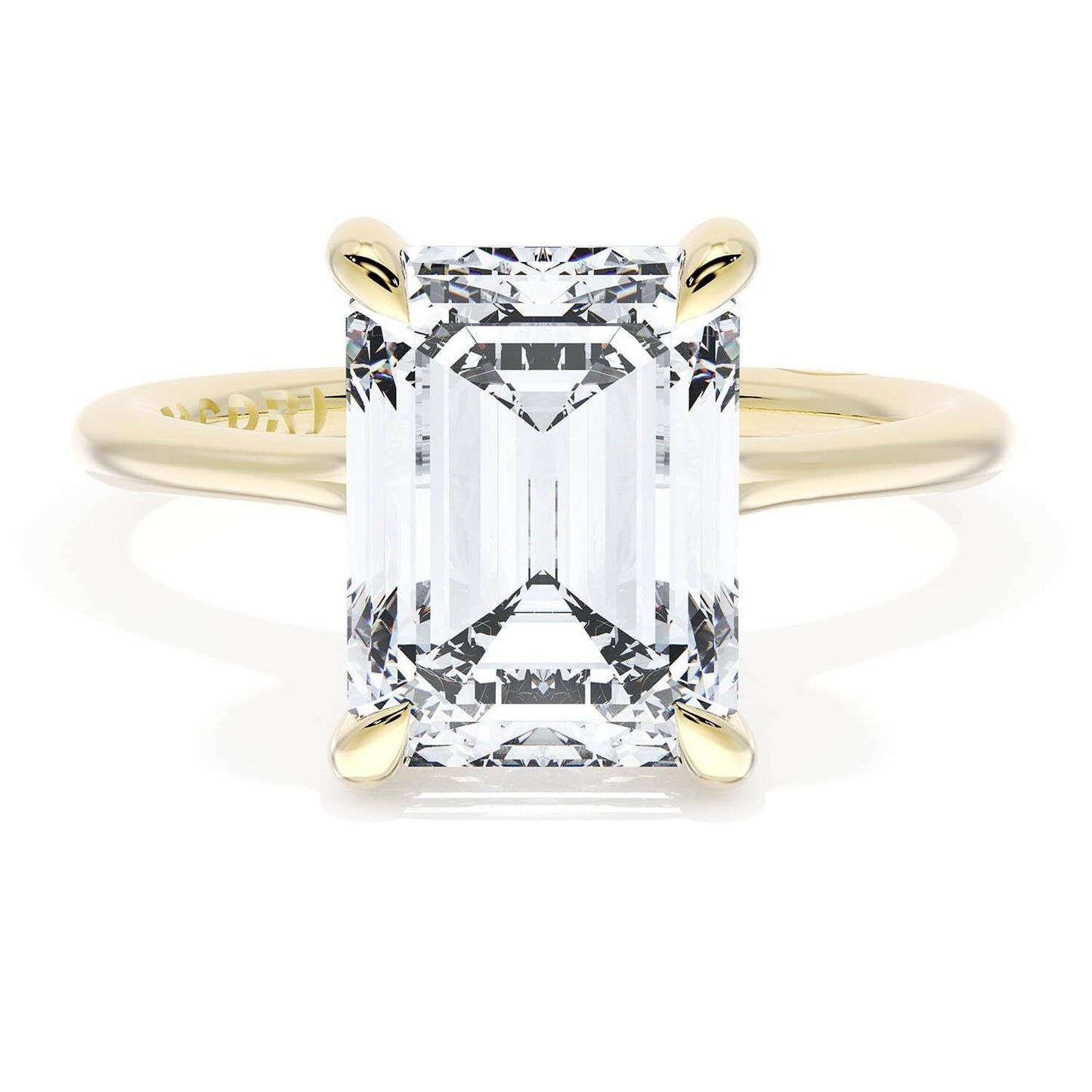 Founder's Collection Emerald Cathedral Engagement Ring