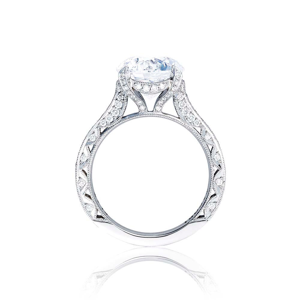 Platinum Diamond Cathedral Engagement Ring