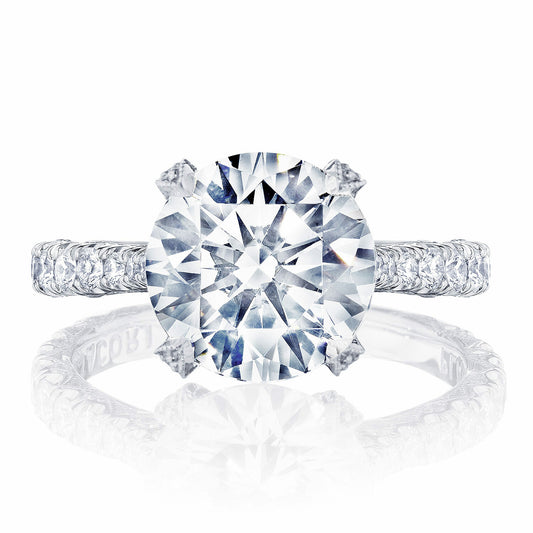 Petite Crescent RoyalT Round Cathedral Engagement Ring