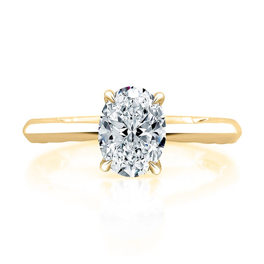Oval Cut Diamond Solitaire Engagement Ring