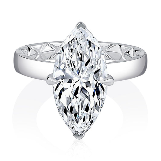 Classic Marquise Diamond Solitaire Engagement Ring