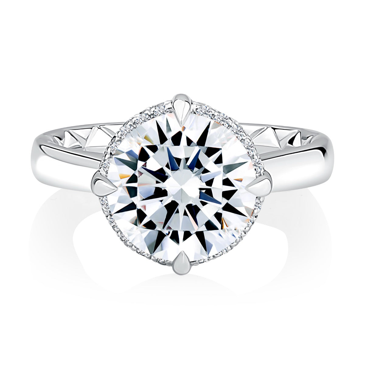 Solitaire Round Center Diamond Engagement Ring